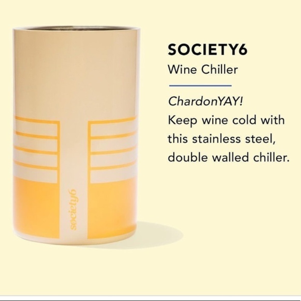 Society 6 wine chiller.  New in box.